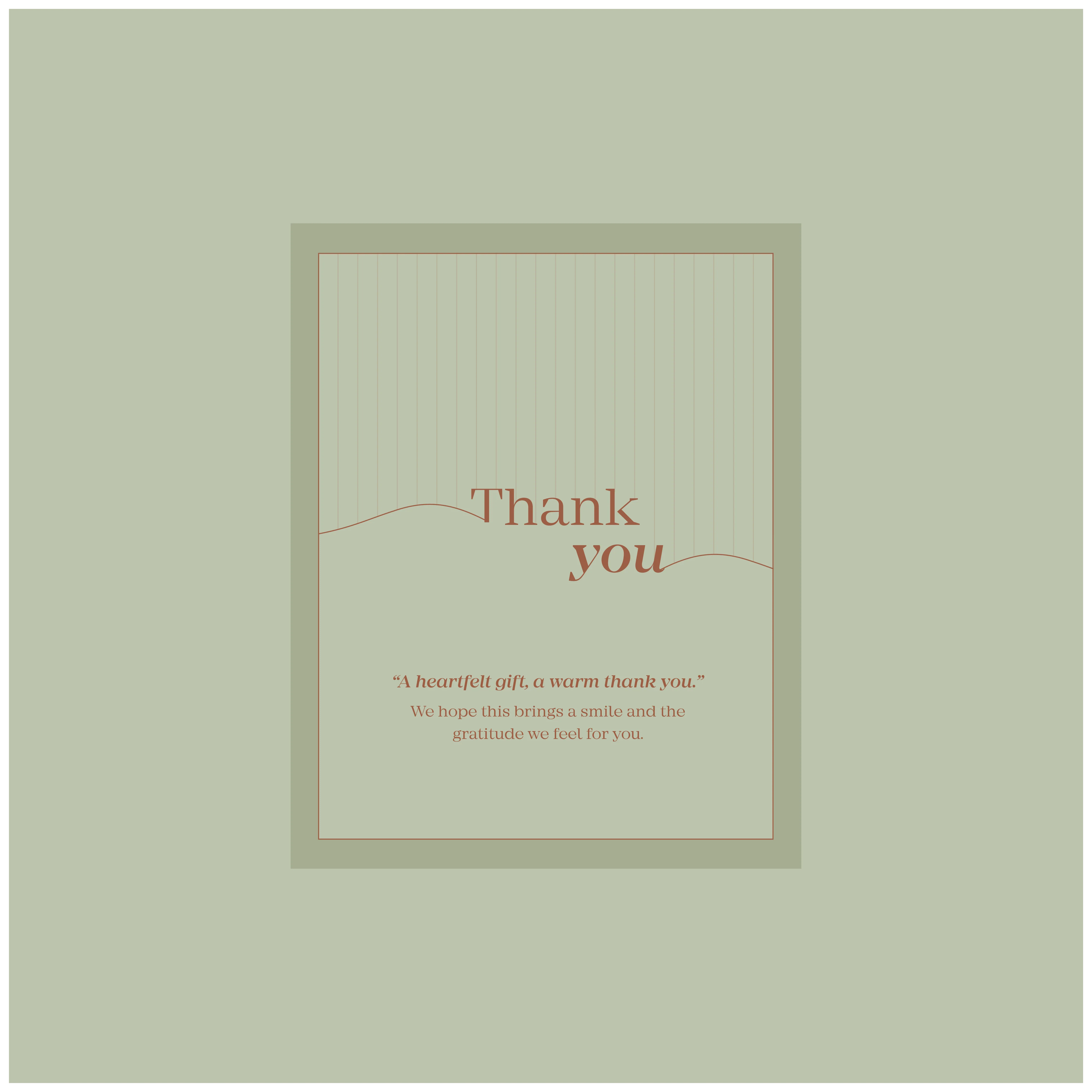 Green Thank you card