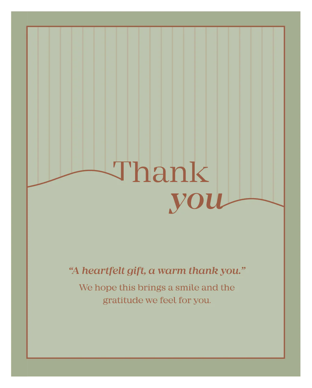 Green Thank you card - Image 2
